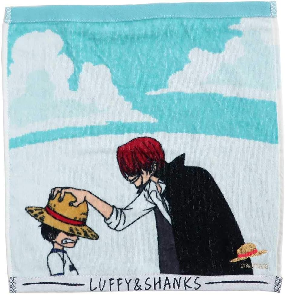 Amazon Co Jp ワンピース ハンドタオル ウォッシュタオル ルフィ シャンクス お前に預ける One Piece ホーム キッチン