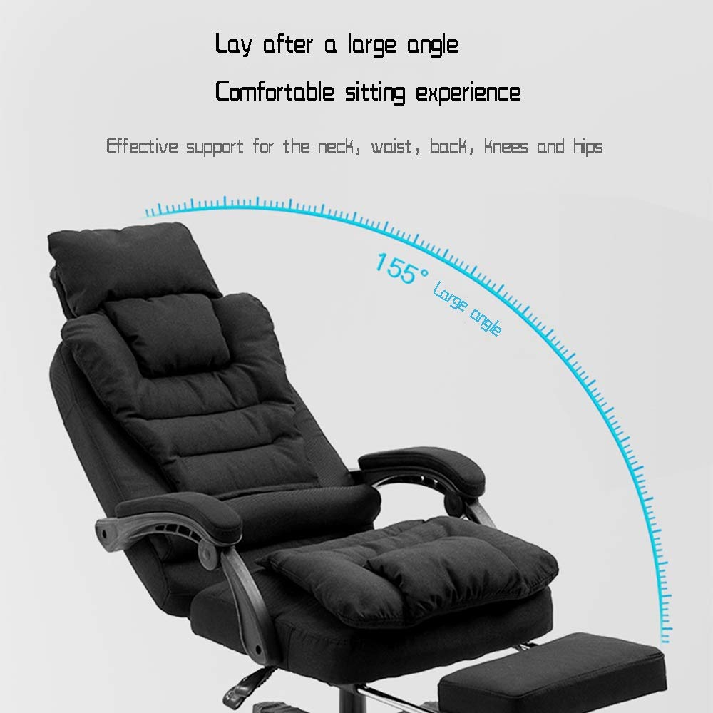 Executive en Ergonomische draaibare stoel Dubbele dikke kussen Hoge