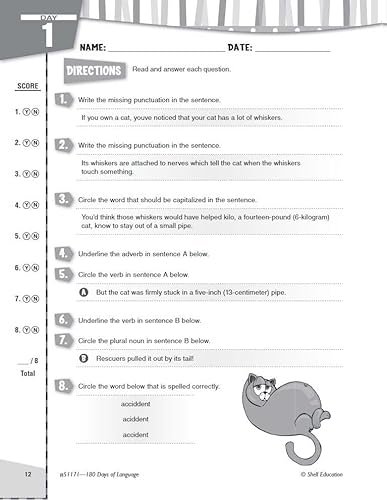 Shell Education SEP51171 180 Days Of Language For Sixth Grade thumb #4
