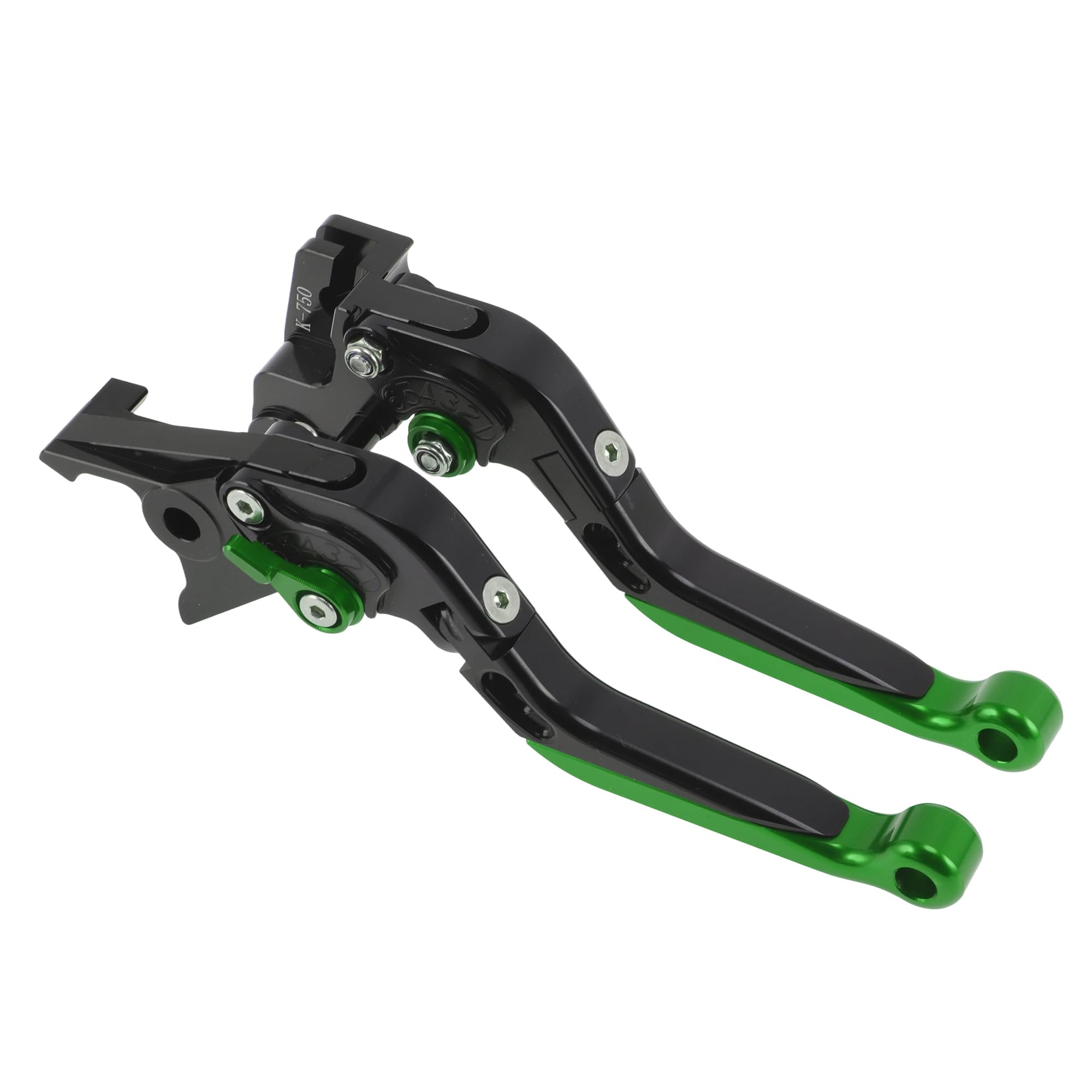 Leviers Z650RS 2022 en alu noir et vert réglables