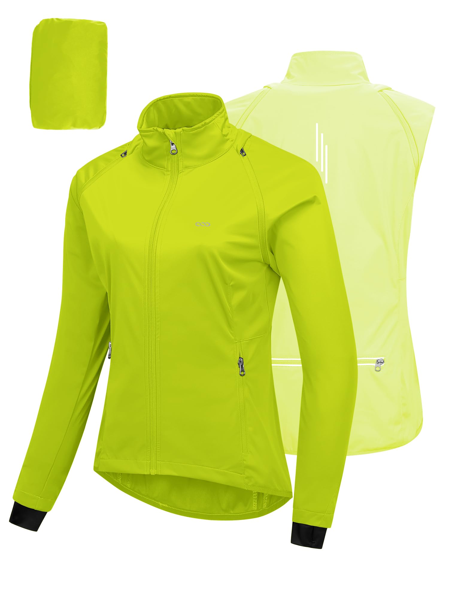 33,000ft Women's Cycling Running Jacket Lightweight Waterproof Windbreaker