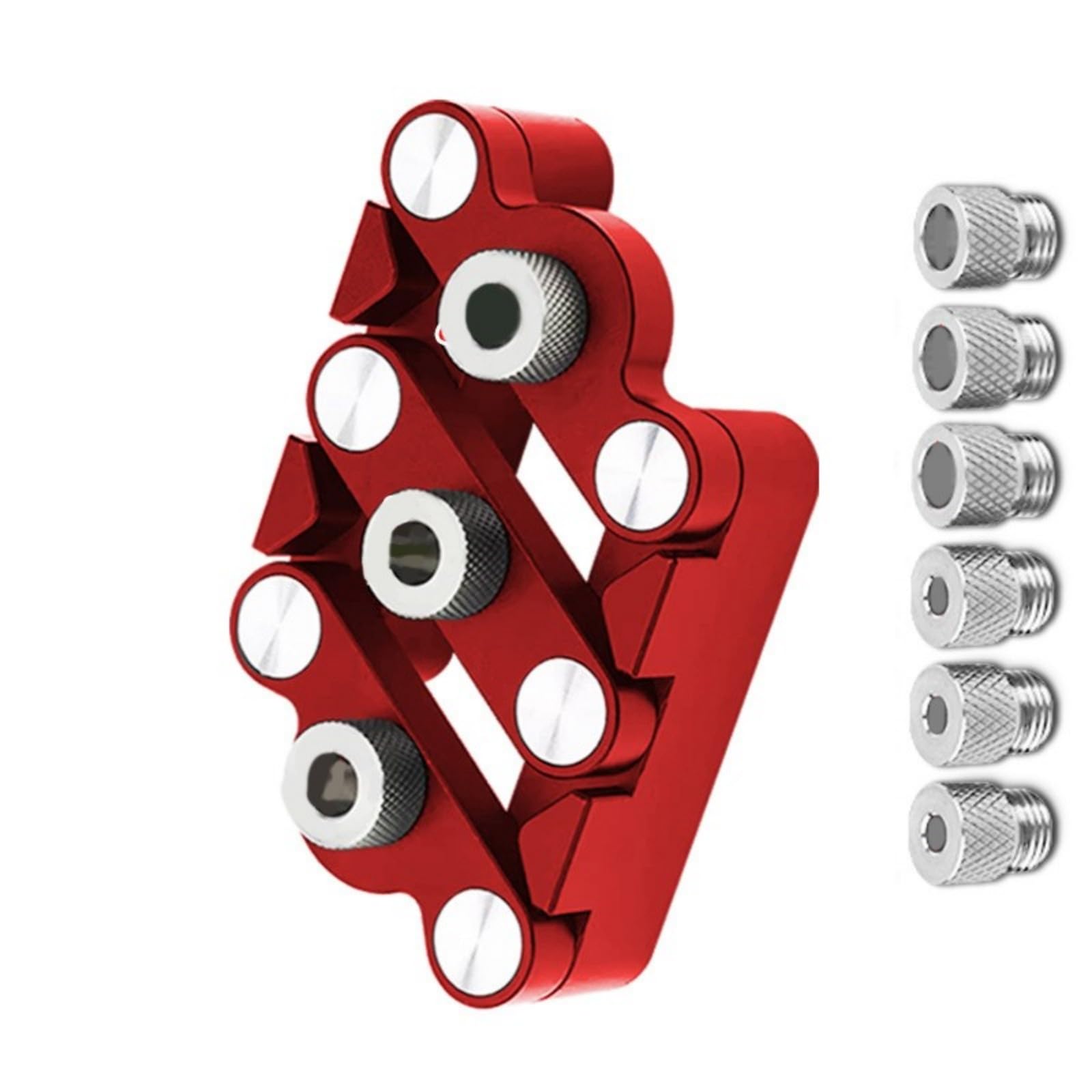 Centering Alignment SelfCentering Dowel Gauge for Woodworking Projects Aluminum Alloy Punches Positioning Jigs Multihole Positioning Jigs
