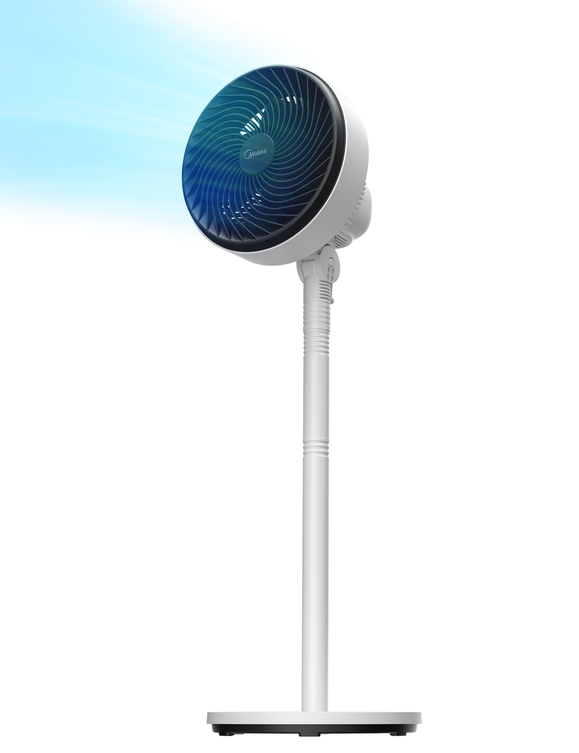 Midea MPF25MBUK 40W Pedestal Fan, 3 Speed Settings, 90° Oscillation, Adjustable Height Stand Fan, Powerful Airflow and Quiet Operation, Ideal For Home & Office, Black — view 13