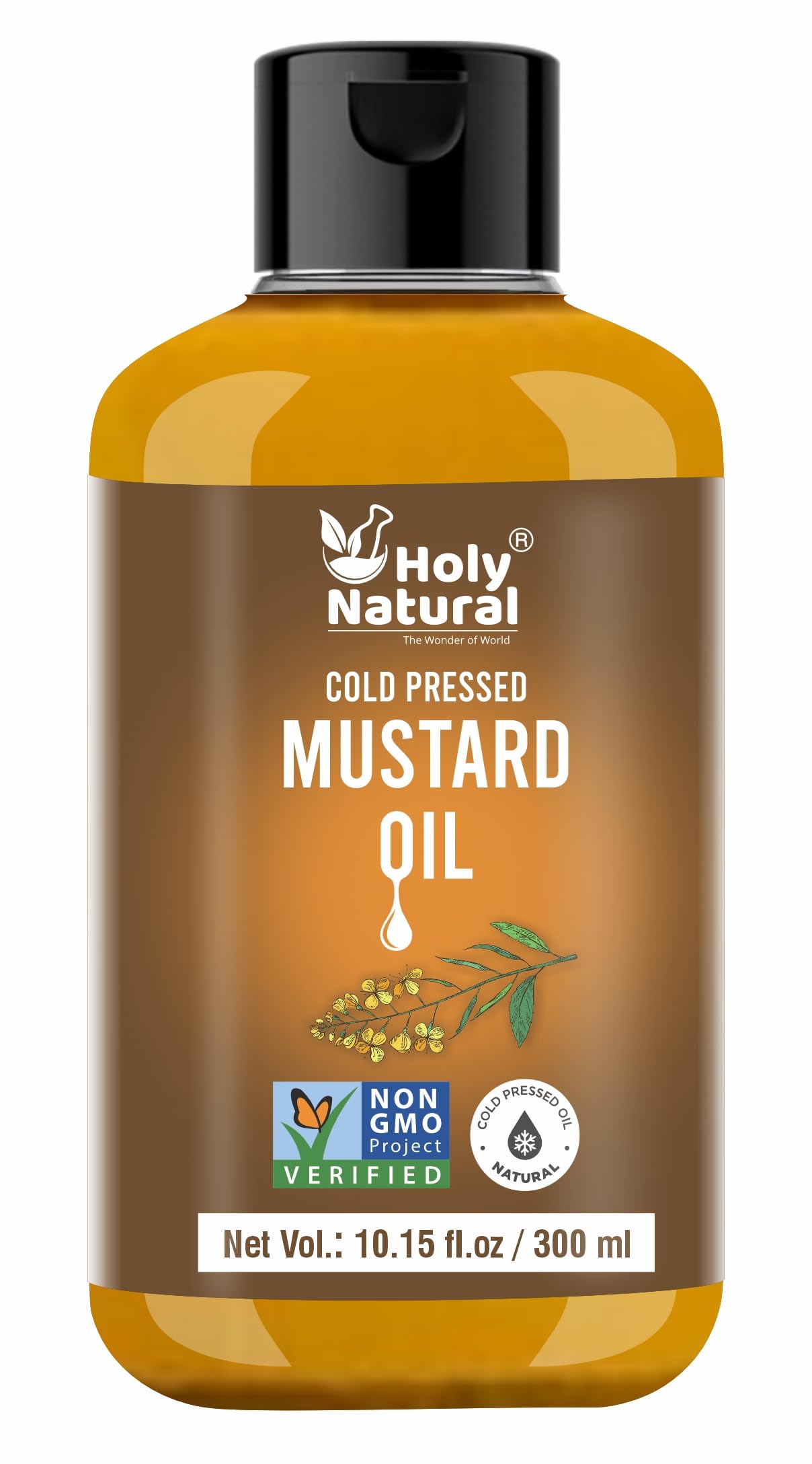 Holy Natural - The Wonder of World Holy Natural Cold Pressed Organic Mustard Oil 300Ml|For Hair, Body, Skin Care, Massage Oil (B0B297FJ8S) Amazon Price History, Amazon Price Tracker