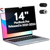 Magnetic Privacy Screen for MacBook Pro 14 Inch &lpar;2021-2024&comma; M1&comma; M2&comma; M3&comma; M4&rpar;&comma; Removable Matte Blue Light Glare Filter for Mac Pro 14&period;2" Laptop Computer