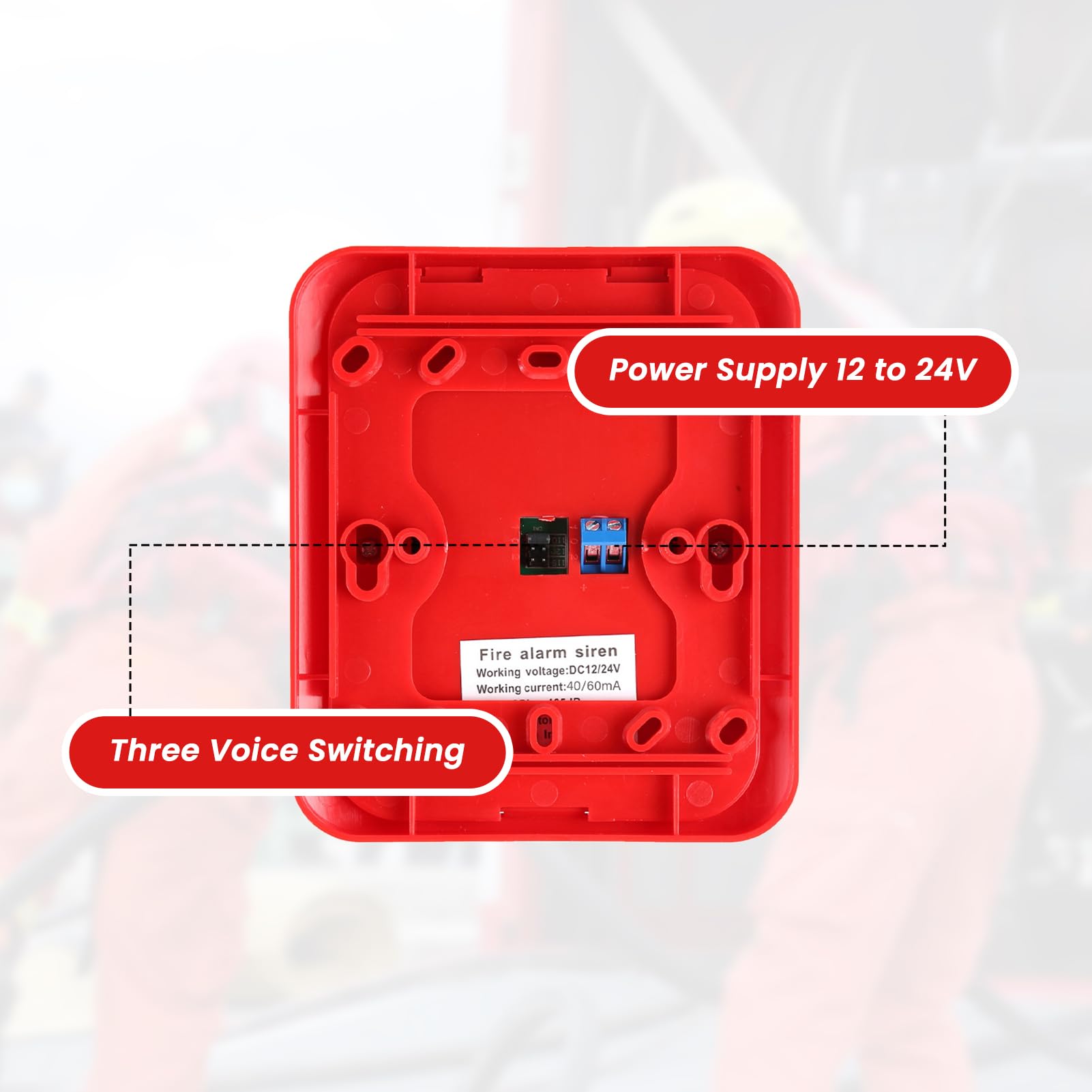 DC12V/24V Suono E Luce Allarme di Protezione Antincendio Avviso Sistema di Sicurezza di Allarme Sirena Stroboscopica Per Officine Fabbrica