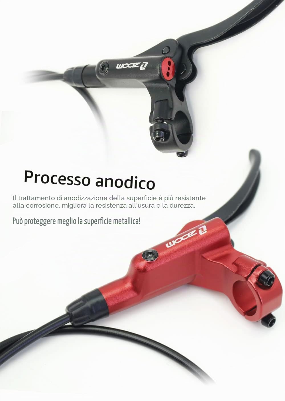 JKY Zoom HB-876 - Freno a disco idraulico anteriore 800 mm e posteriore 1400 mm con rotori da 160 mm