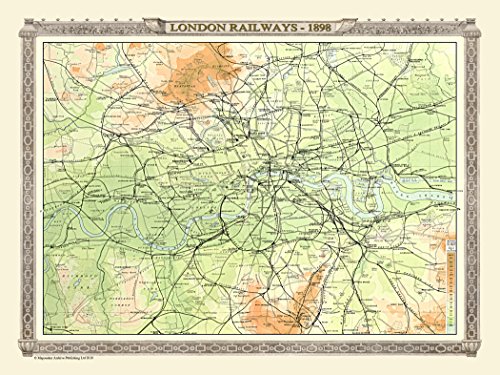 1000 Piece Jigsaw Puzzle - Railway Map of London 1898