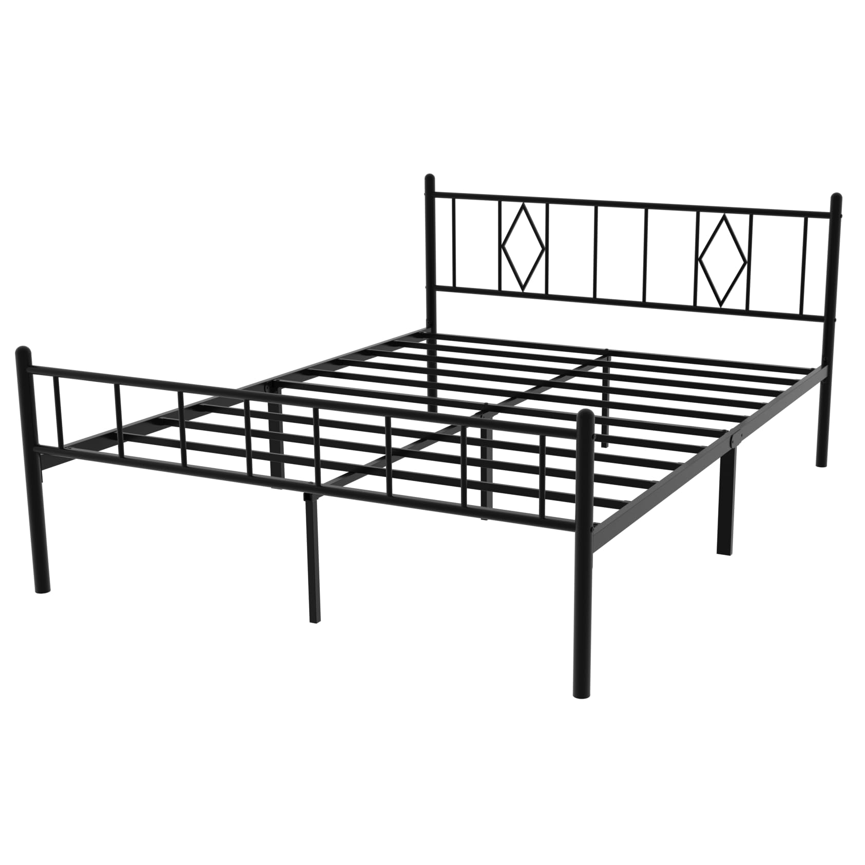 Emiosmt 14 Inch Bed Frame Queen Size with Headboard and Footboard, Heavy Duty Metal Platform Bed
