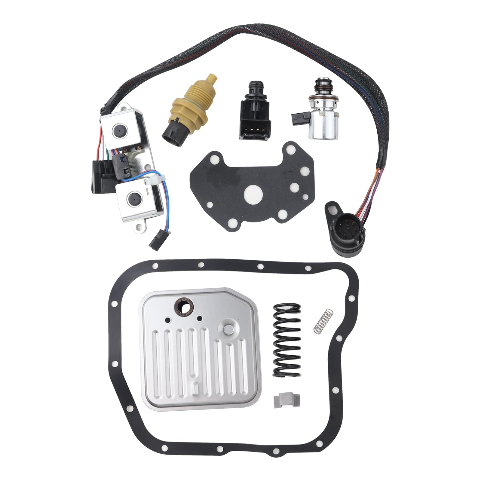 SAOKNCE Automatic Transmission Filter Gasket Kit w/Governor Pressure Sensor Solenoid Compatible with 2000-2007 Dodge Ram 1500/2500/3500 Dakota Durango