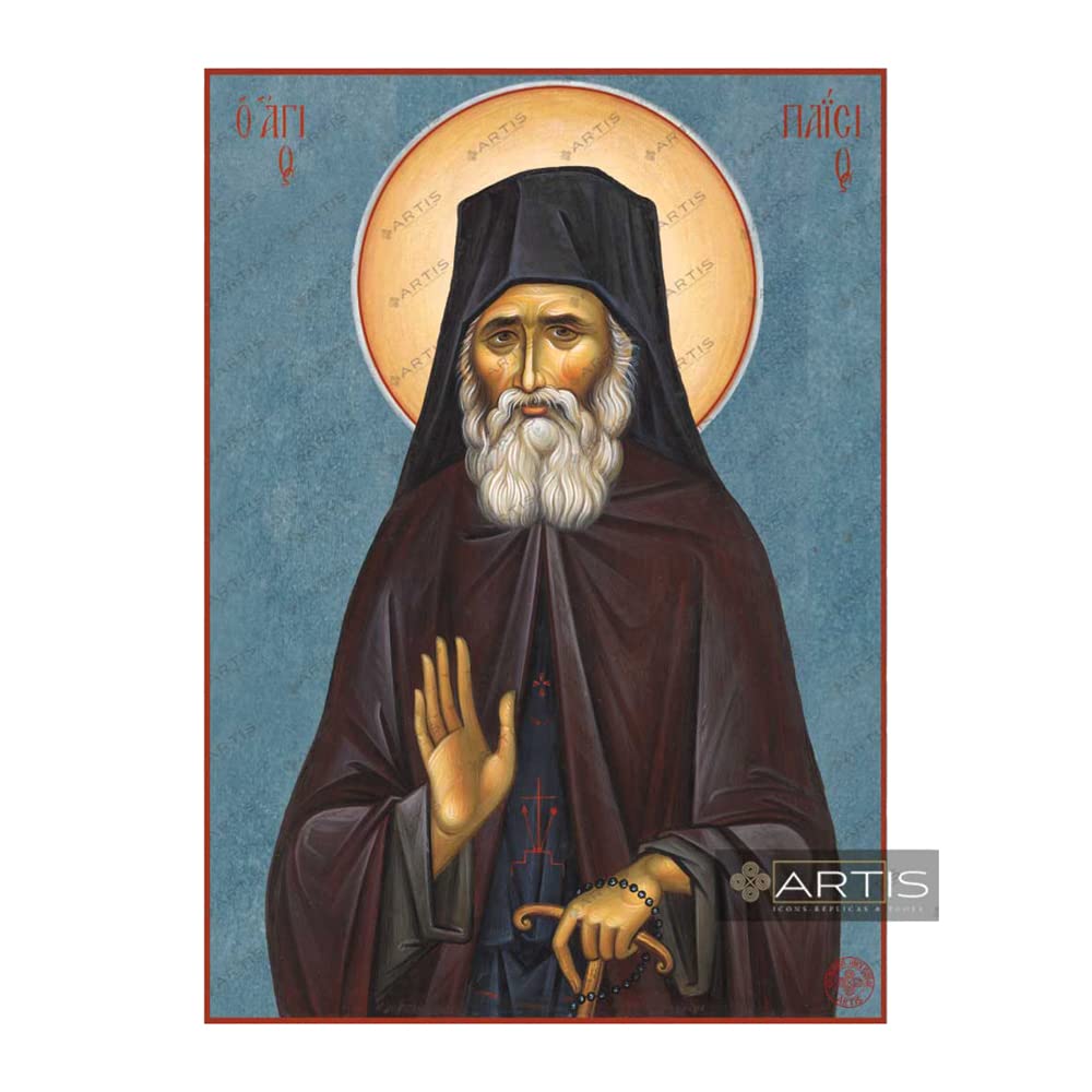 Icona Greco-Ortodossa San Paisios (14 x 19 cm)