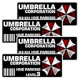 AZ House of Graphics Umbrella - Level 3 Hive Parking - 4 Pack Stickers