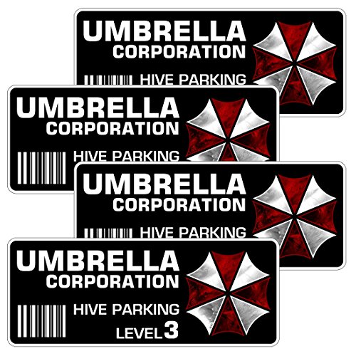 AZ House of Graphics Umbrella - Level 3 Hive Parking - 4 Pack Stickers