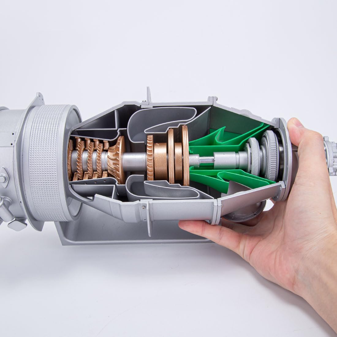 Turboprop Motor Flugzeug Triebwerk Modell 3D-Druck Jet Flugzeugmotor Modell Ideal für Mechanische Experimente, Desktop-Modellbau, Hobbyisten & Autoliebhaber- 100+ Teile