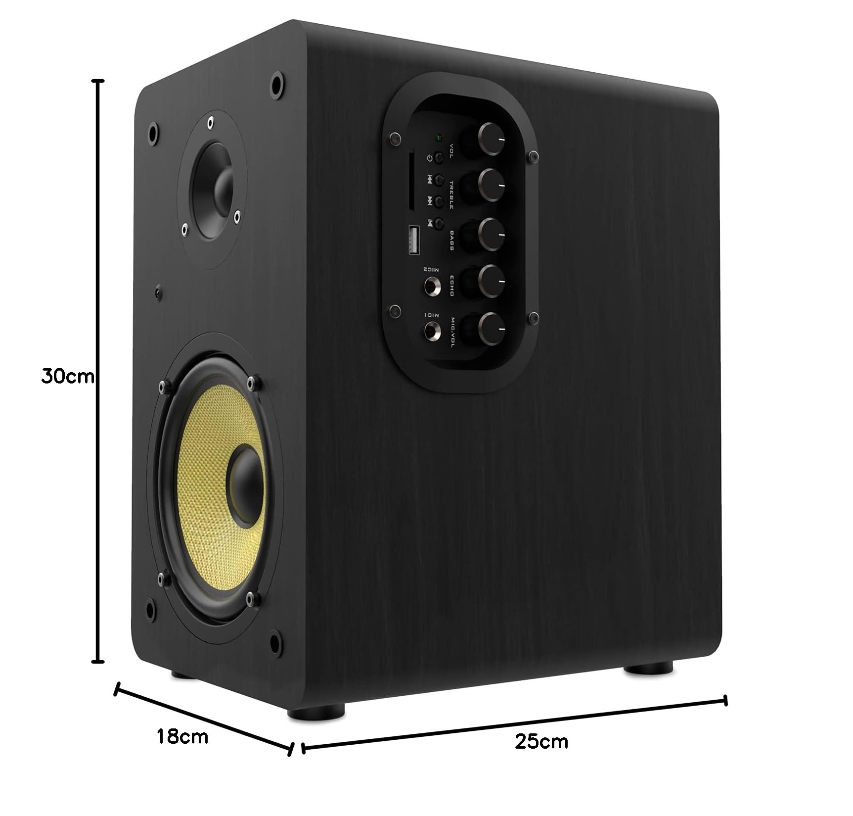 Wiibo Neo 100 V2 Black Altavoces Vintage Estanteria Bluetooth HiFi Activos 100w Pareja