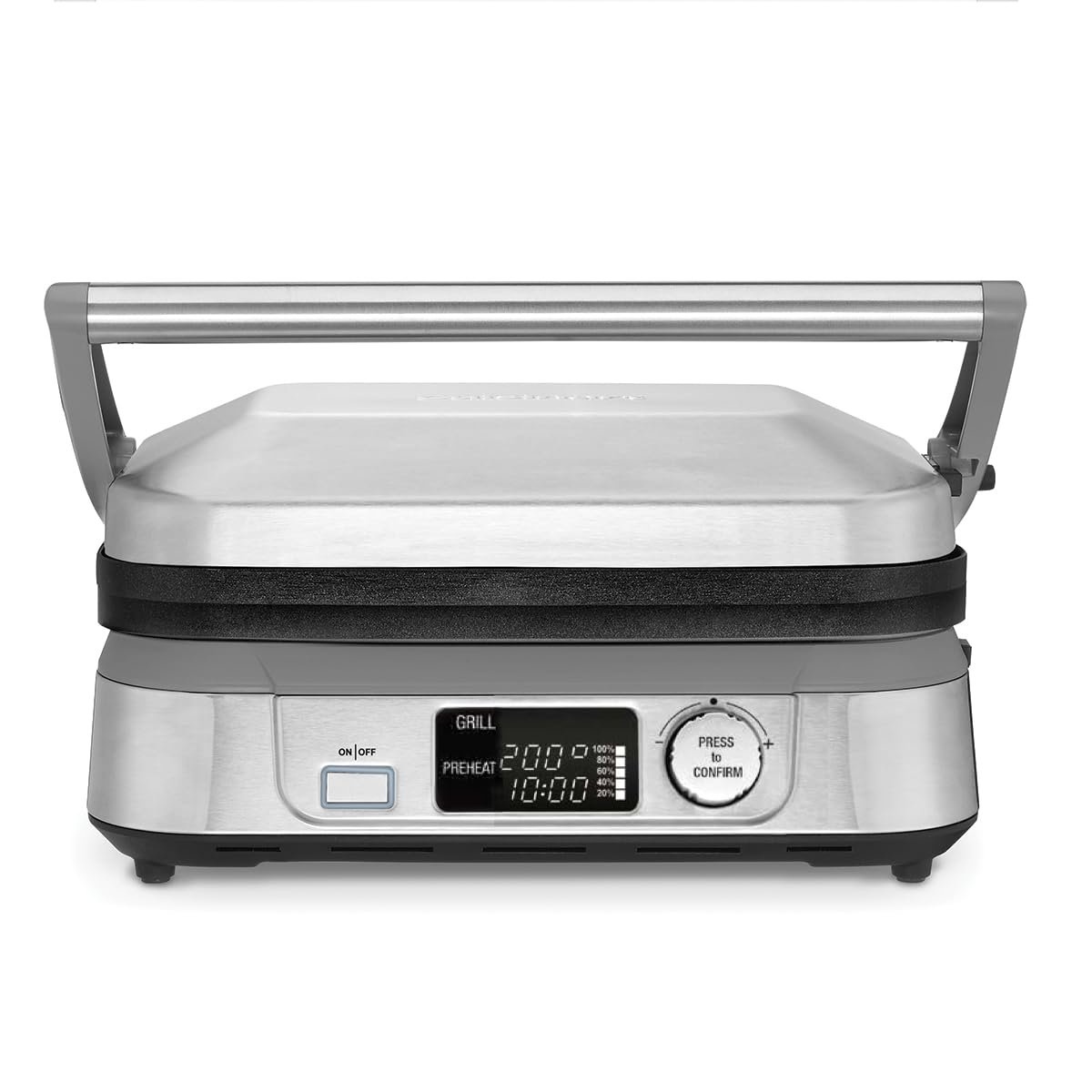 Cuisinart Grill 6-in-1: Piastra, Waffle, Grill/Piastra, Piastre antiaderenti reversibili, Display digitale, SearBlast®, Cerniera regolabile GR5E