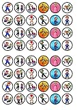 mario Cupcake toppers, design: Super Mario, 48 pieces, extra thick, vanilla flavor, sweetened, edible rice paper