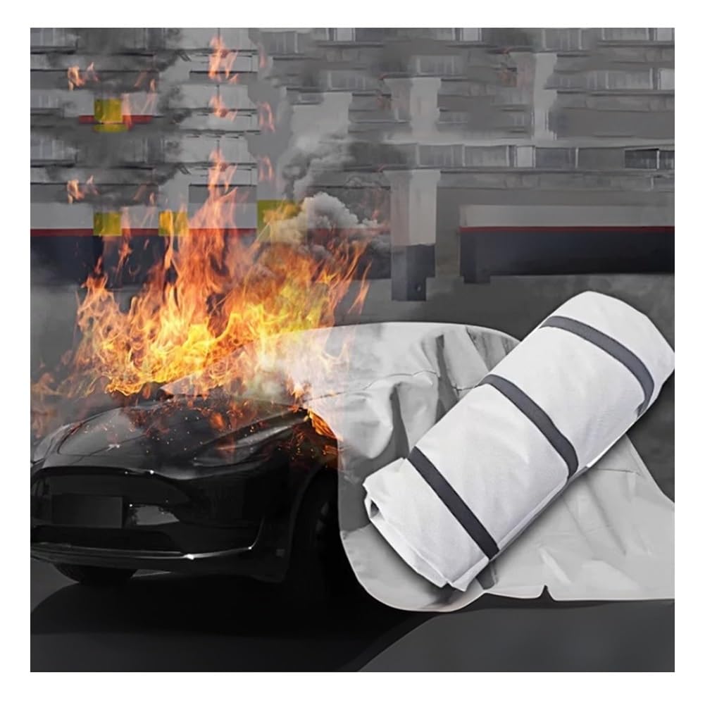 Rygcrud Manta Ignífuga para Talleres De Automóviles, De Alta Resistencia Manta De Emergencia para Grandes Incendios - Resistencia A Temperaturas De 932/1112/1832/2192 °F, Ignífuga(1200℃,3x4m)