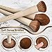 LORYP Makeup Brushes Set Labeled 18 Piece Face and Eye Brush Set Ultra soft hair Foundation, Concealer, Blush, Contour, Blending, Eyeshadow Khaki Brush kit