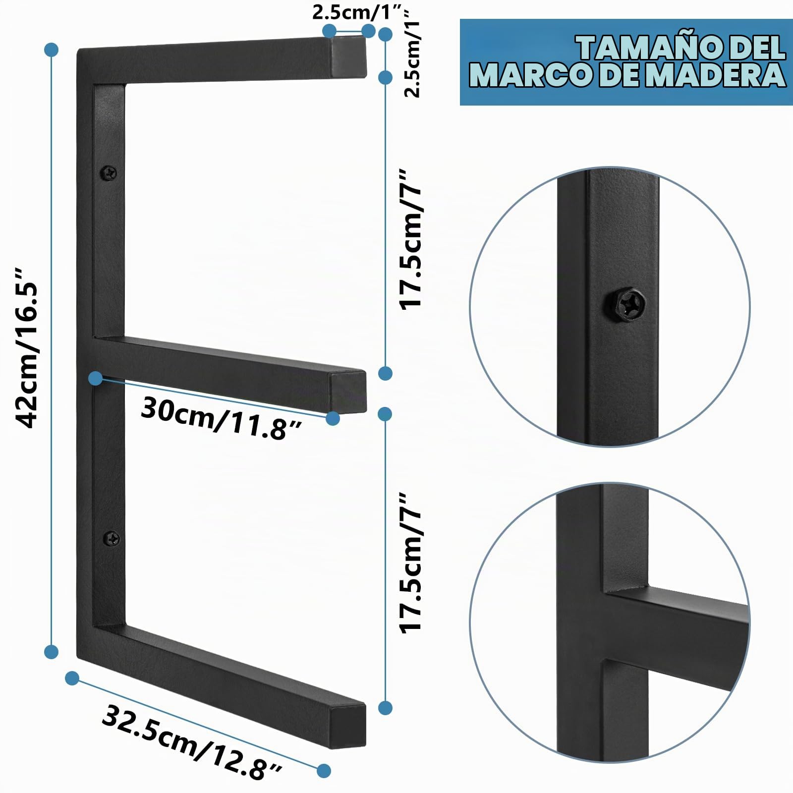 AKOZLIN Estante de Madera de 3 Niveles montado en la Pared,4 Piezas | Diseño de tubos de madera, interior y exterior, Estante de programas de organización