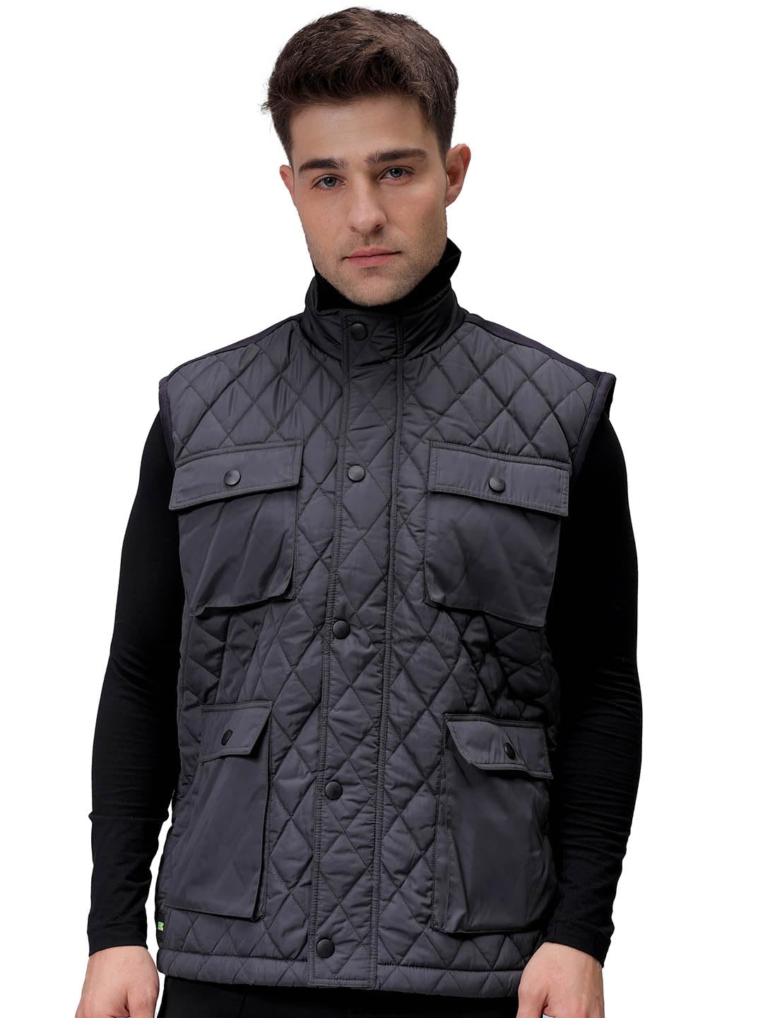 the indian garage co Men Slim Fit Solid Puffer Jackets-picture-38