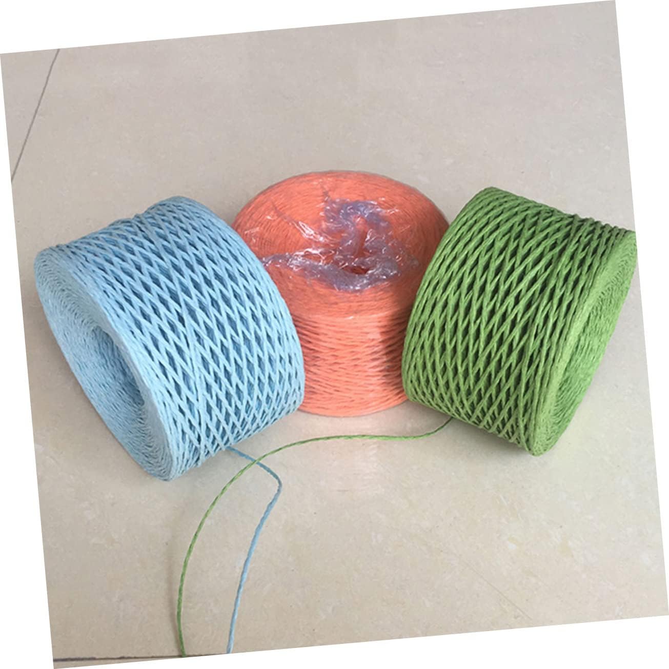 STOBOK 2roll Raffia Paper Twine Pack Thick Twine for Wrapping Christmas Ribbon DIY Decorations