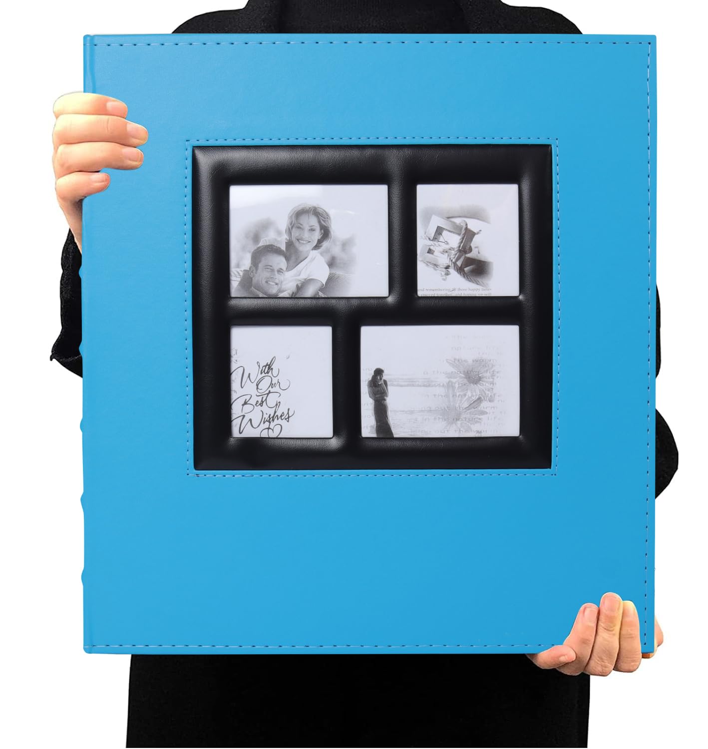 RECUTMS 600 Photos Photo Album 4x6, Large Capacity for Family Wedding Anniversary Baby Vacation Holds 600 Horizontal and Vertical Photos (Sky Blue)