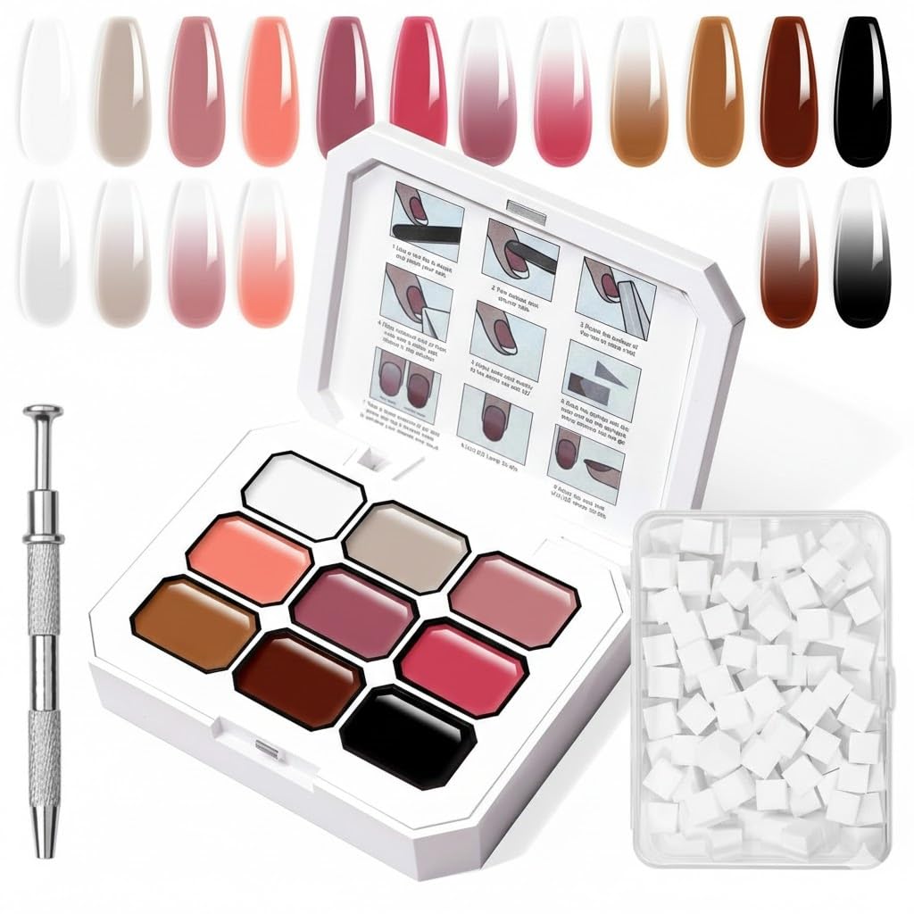 THR3E STROKES Ombre Gel Nail Polish with Nail Art Sponges for Pat Gel Ombre Color Palette Blush Effect Pat Painting Gradient Blooming Gels 9colors for Ombre Nails Multistyle French Manicure DIY (+ OMBRE SPOUNGE) (B+OMBRE SPOUNGE)-image-46