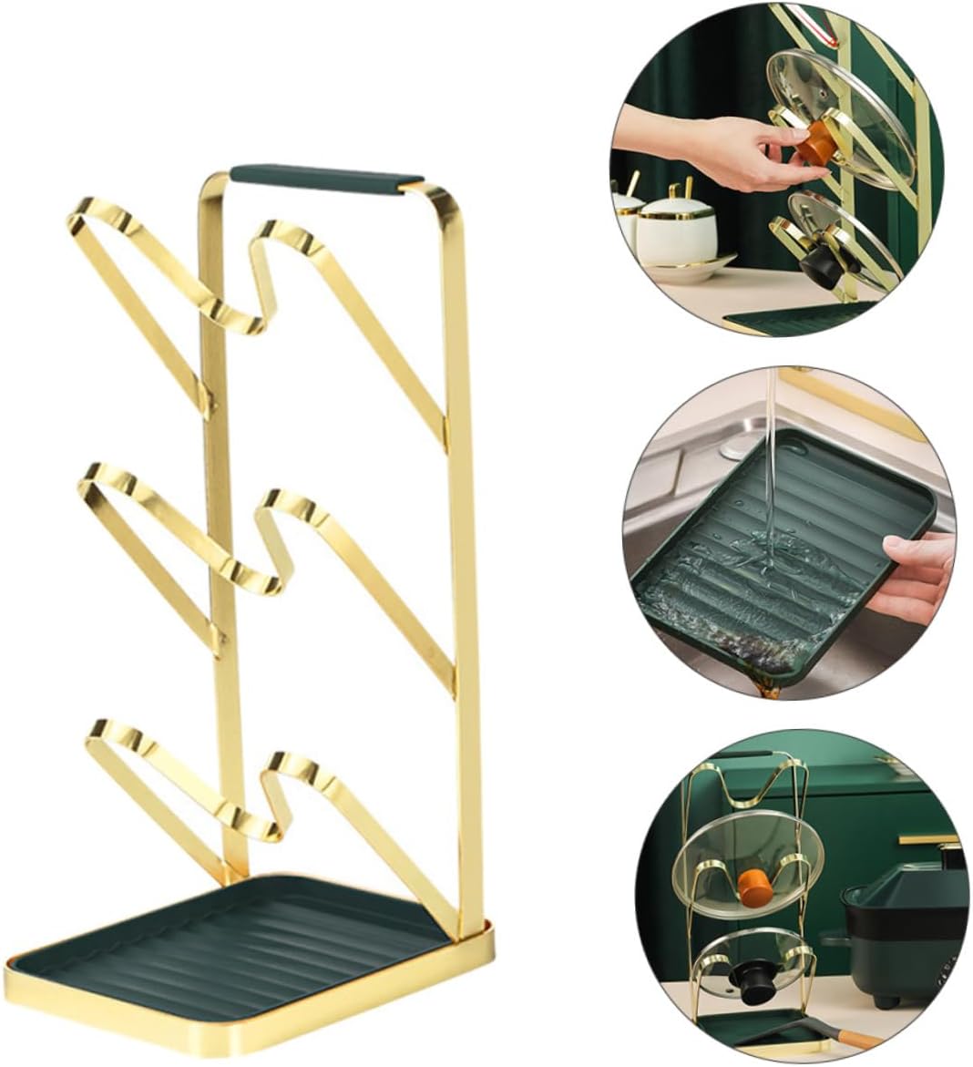 1pc Multi Pot Lid Rack Organizer for Kitchen Storage Sturdy Design for Efficient Pot Cover Display for Home Restaurant and Party Use