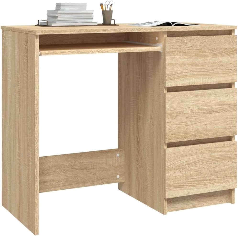 Home Office Computer Desk Modern Student Desk Laptop Study Table Writing DeskEasy Assembly(Tiger)