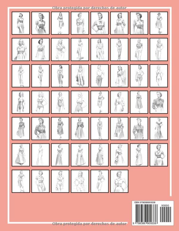 Miniatura 2 de Mi Hermoso Libro de Colorear - Mujeres de los años 50 Libro de Colorear Artístico para Adultos - Sé Creativo Mientras te Relajas (Spanish Edition)