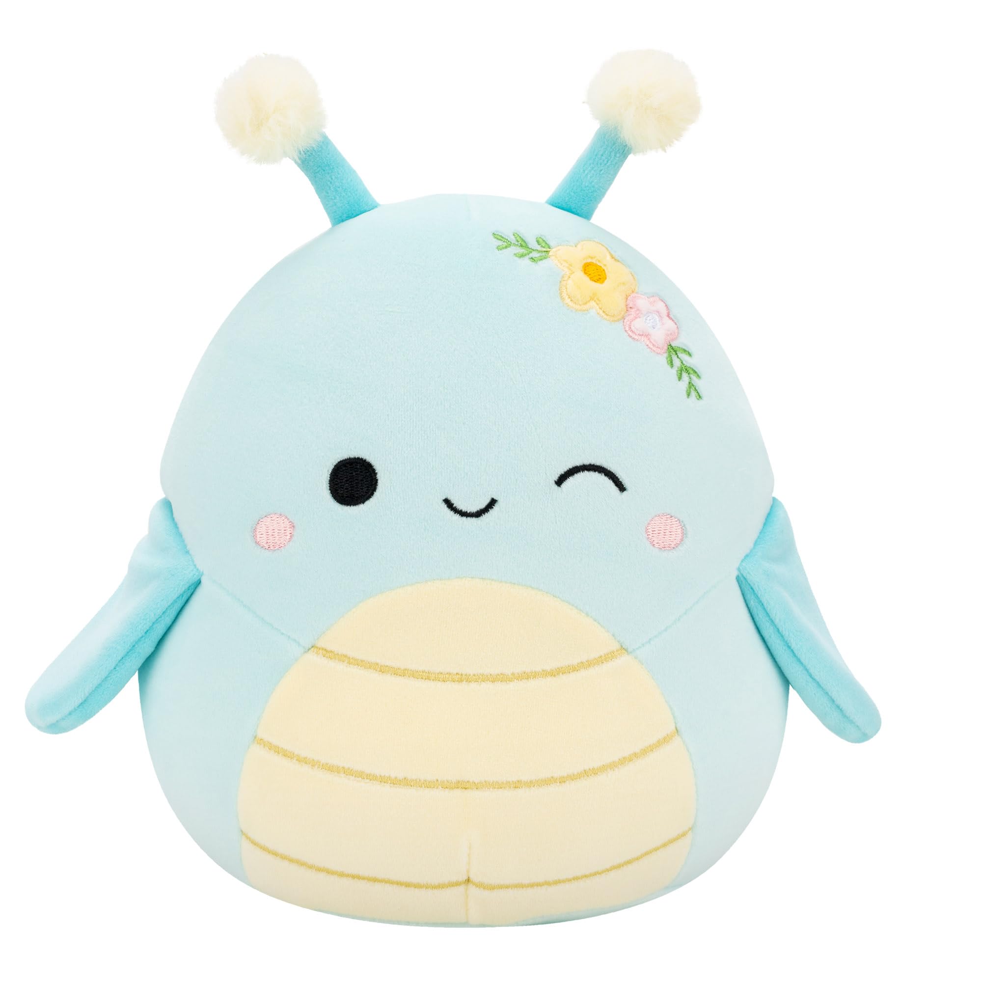 Squishmallows Original 7.5-Inch Giles the Winking Blue Grasshopper, 7.5 inches