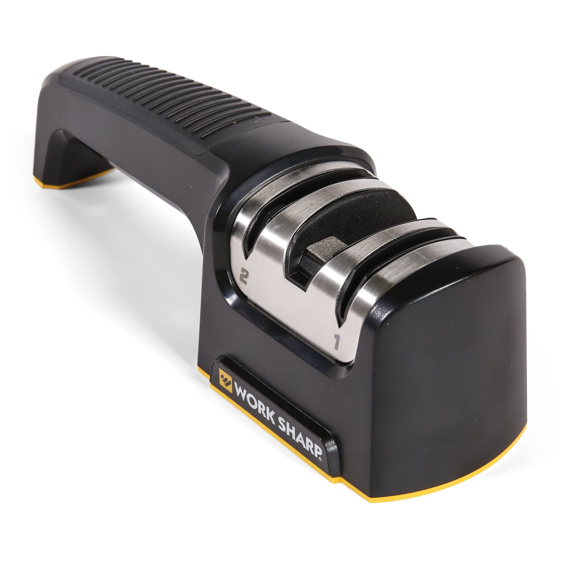 Work Sharp Pull Through Kitchen Sharpener - Sharpens Chef's Knives Quickly, Easily and Extremely Effectively, Black