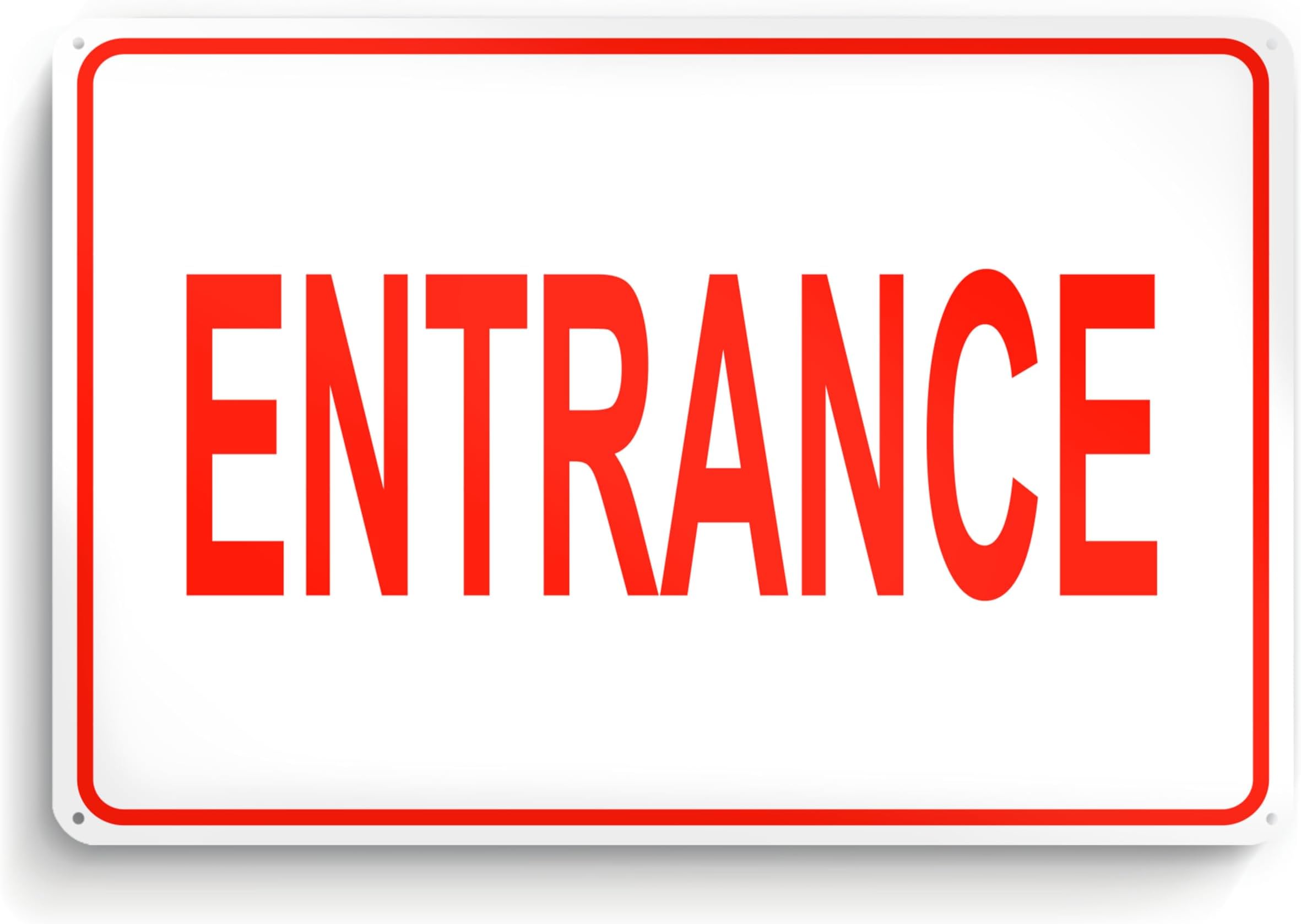 Entrance Sign, 8x12 Aluminum Enter Here Sign Outdoor/Indoor, Easy to Install,...