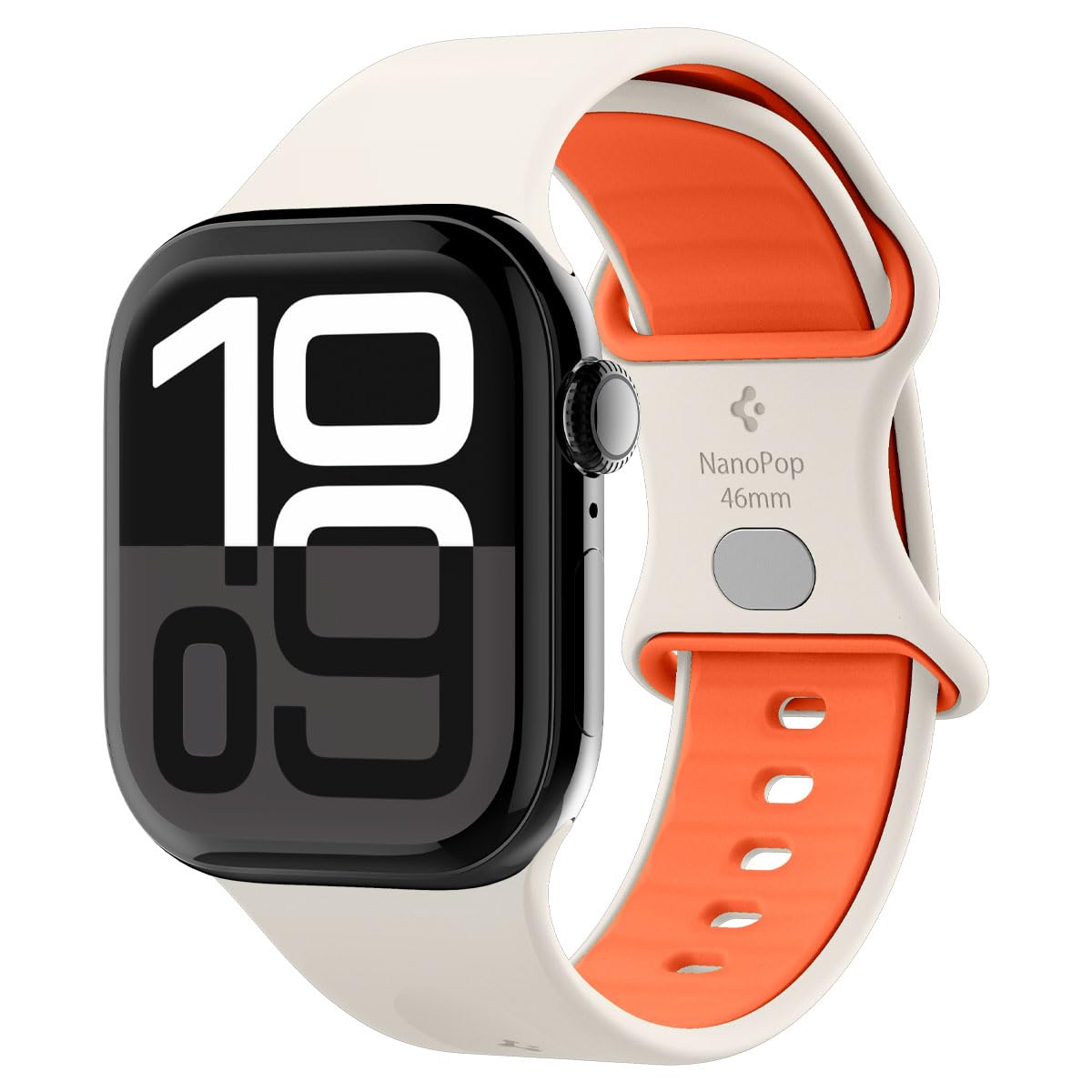 Spigen Apple Watch 49/46/45mm Ultra 3/2/1 / Seri 11/10/9/8/7 ile Uyumlu Kordon Band Nano Pop Yumuşak Silikon Bej Kayış - AMP09323 (Spigen TR Garantili)