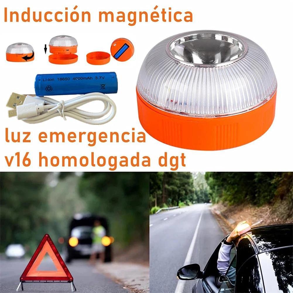 BesDirect V16 Stroboskopowe światło awaryjne, lampa ostrzegawcza LED do samochodów i motocykli