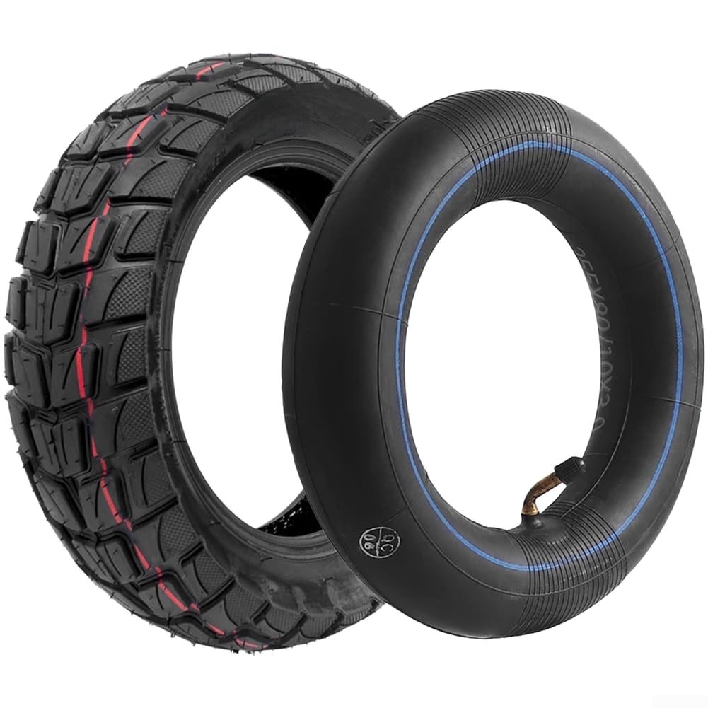 Durashmall 80/65-6 Off Road Tires, 10x3.0 Inner Tube Set for Kukirin for G2 Max Pro Master Series Scooters, Wear-Resistant Rubbers All-Terrain Replacement Parts(C)