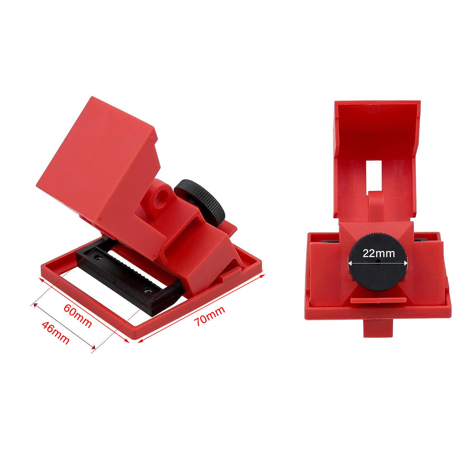 NDNCZDHC Circuit Breaker Lockout Device Set, 4Pcs Clamp On Single Pole Breaker Lock Circuit Breaker Lockout Tool