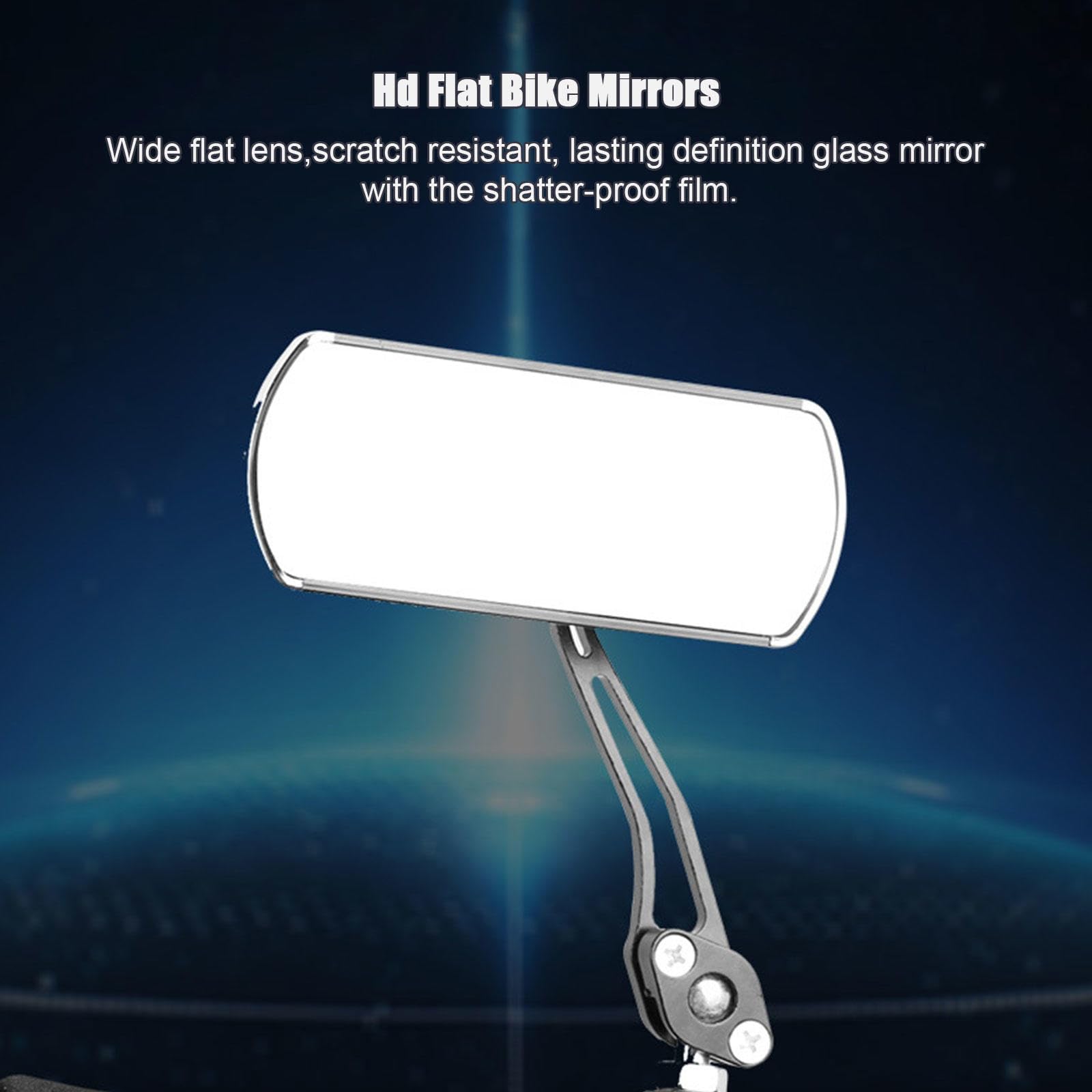 Fahrradspiegel Ein Paar 360°-Drehung und Einstellbare Weitwinkel-HD-Flachrückansicht Aluminium-Rückspiegel, Lenker-Fahrradspiegel,Blue