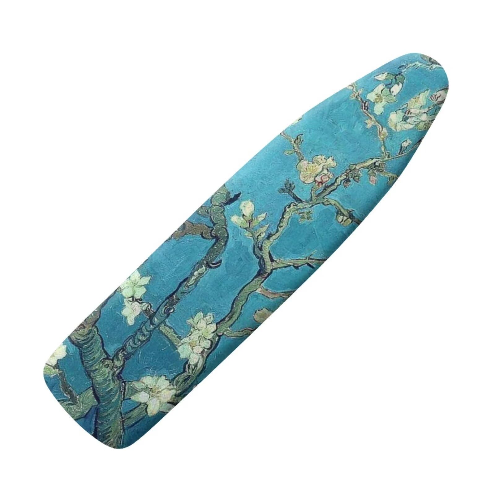 Tongluoye Almond Blossom Ironing Board Cover and Pad 15x54 Van Gogh Padding Decorative Covers for Ironing Board Thick Padded Iron Cover Gifts Home