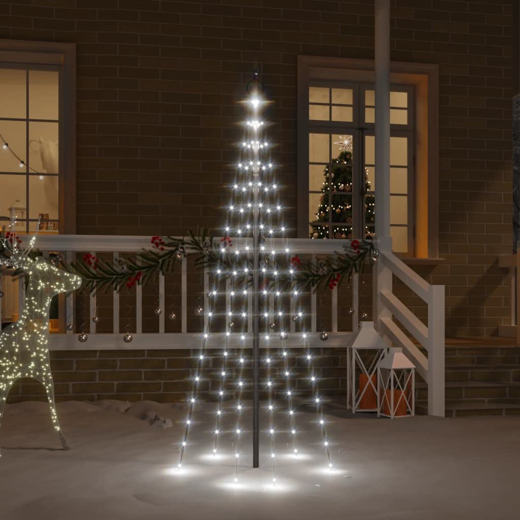 lucine a batteria,luci led usb,luci a led a batteria,Albero di Natale Pennone Bianco Freddo 108 LED 180 cmIdeal für Weihnachtsfeiern, Wandambiente