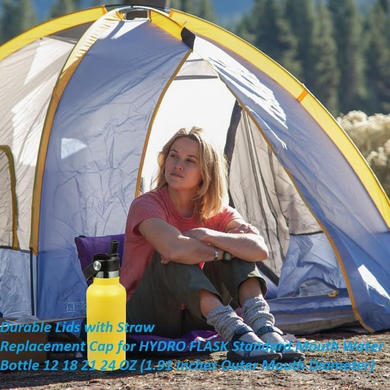 Miniatura 6 de Tapa de popote para Hydroflask, tapas con popote para Hydro Flask, tapa de popote de boca estándar de 18, 21, 24 onzas, tapa de repuesto, botella de