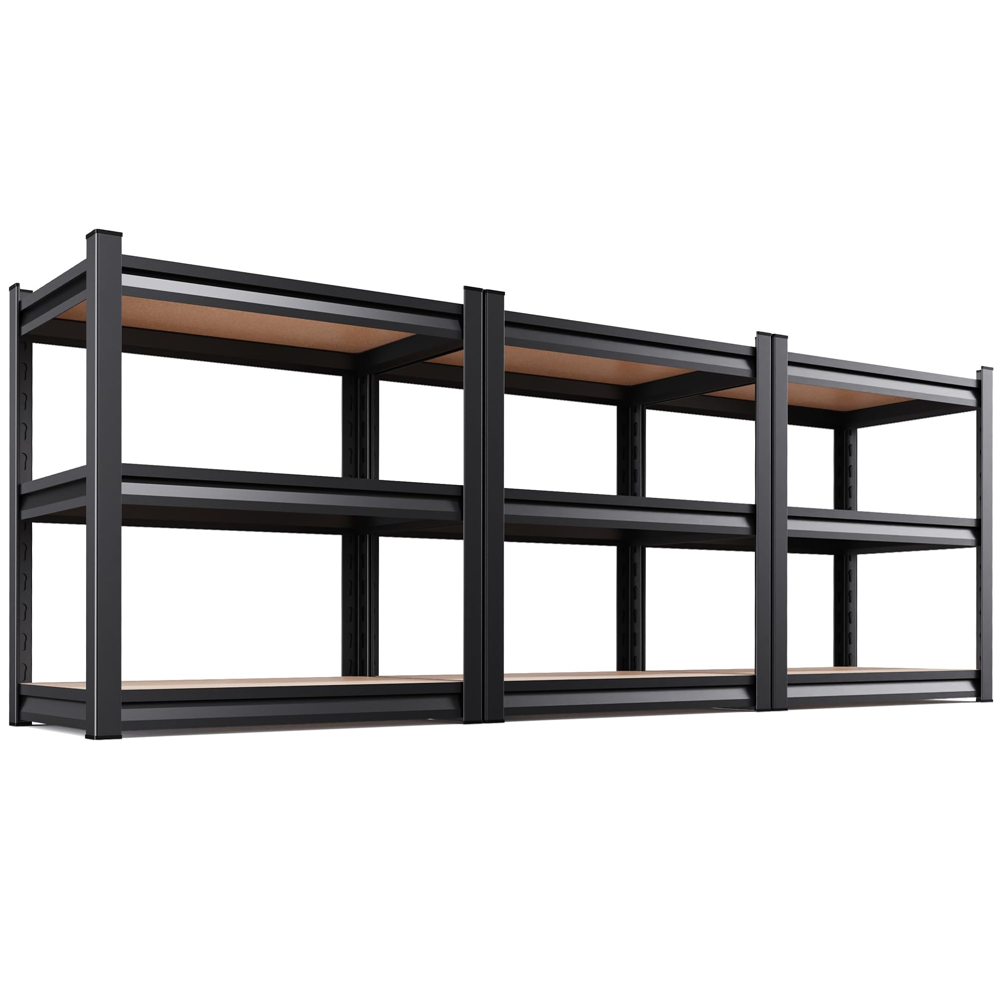 3-Pack 3-Tier Heavy Duty Garage Shelving Set for Home Storage &amp; Organization, Adjustable Metal Utility Rack for Garage, Pantry, Kitchen, Closet &amp; Household Essentials, 33.5"H x 35.4"W x 15.7"D