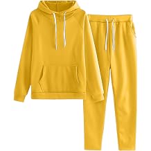 Womens 2 Piece Outfits Lounge Hoodie Sweatsuit Sets Oversized Sweatshirt Baggy Fall Comfy Sweatpants with Pockets