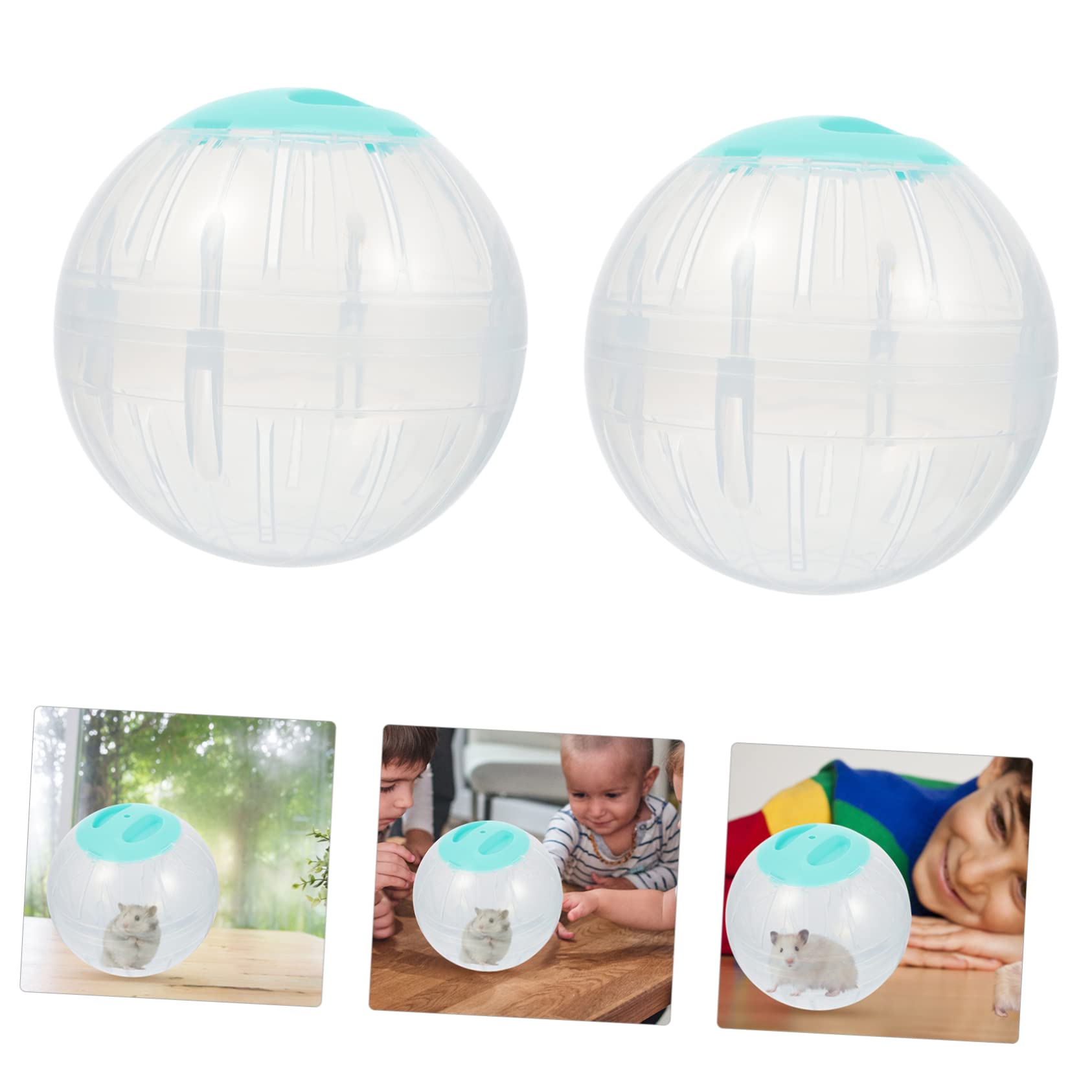 2sets Lustiges Haustierspielzeug Hamster Laufen Joggen Mäuse Übungsspielzeug Kompakt Und Leicht Für Hamster 2 Stücke * 2