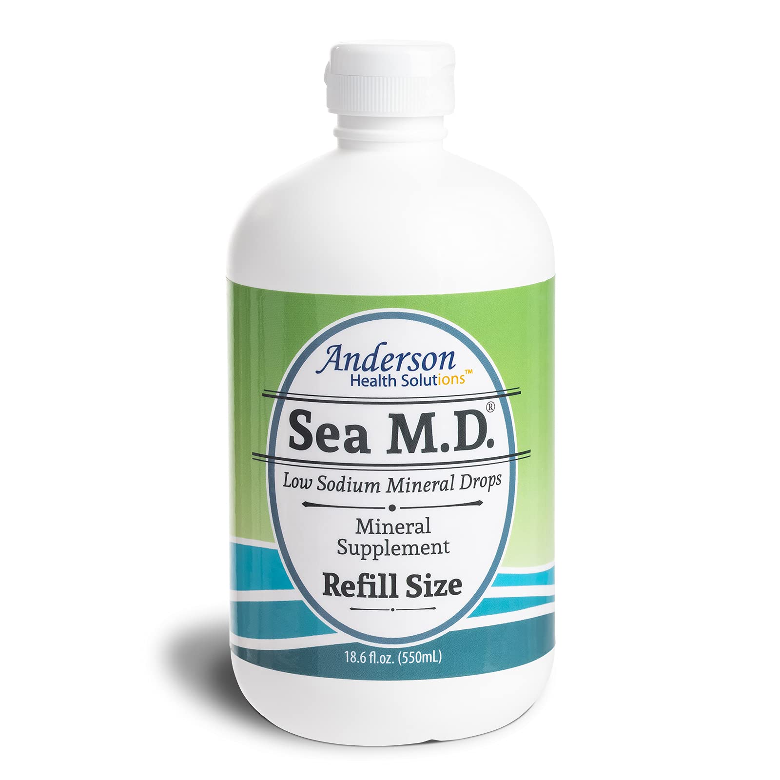 Anderson's Sea M.D. New Refill Size Concentrated Trace Mineral Drops, Ionic Electrolyte Magnesium Su
