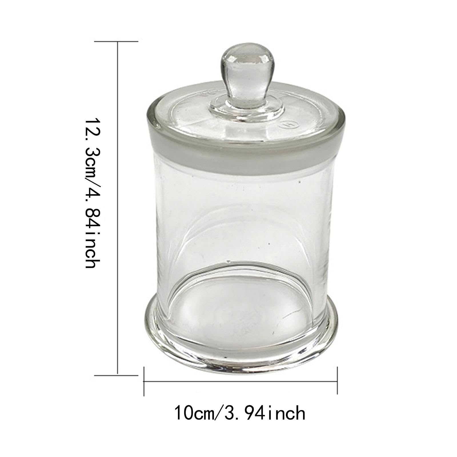 Barattolo cilindrico in vetro da laboratorio con coperchio per vetrine, accessori per laboratorio, 800 ml