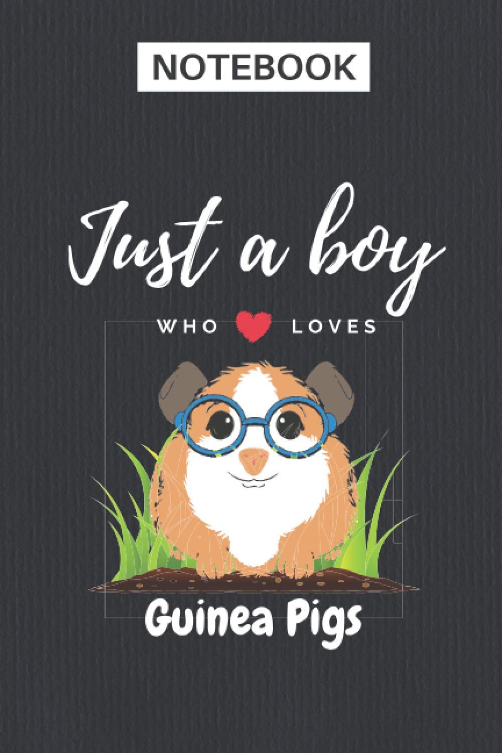 Just a boy who loves Guinea Pigs Notebook Journal: 6"x9" 110 Page College Ruled Line Writing Notebook