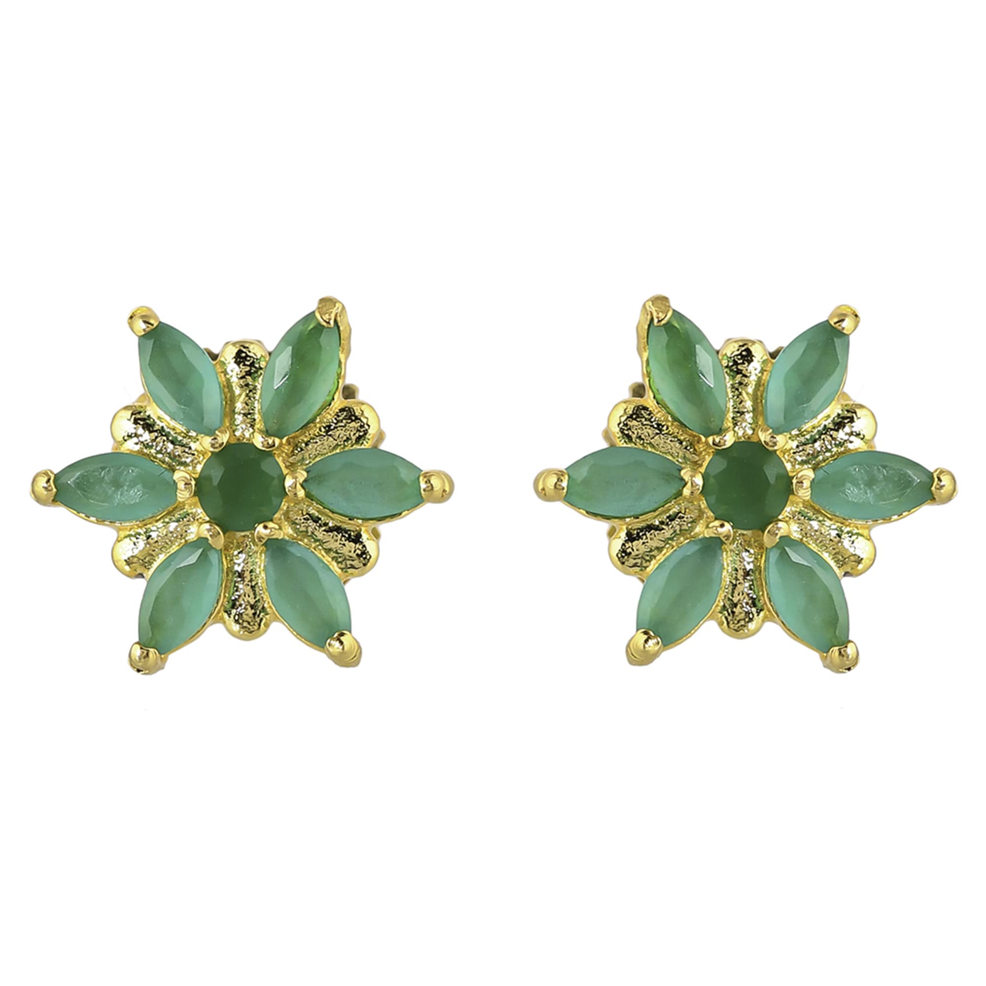 Voylla Tiny Floral Green CZ Adorned Stud Earrings (B0BN88BLCF) Amazon Price History, Amazon Price Tracker