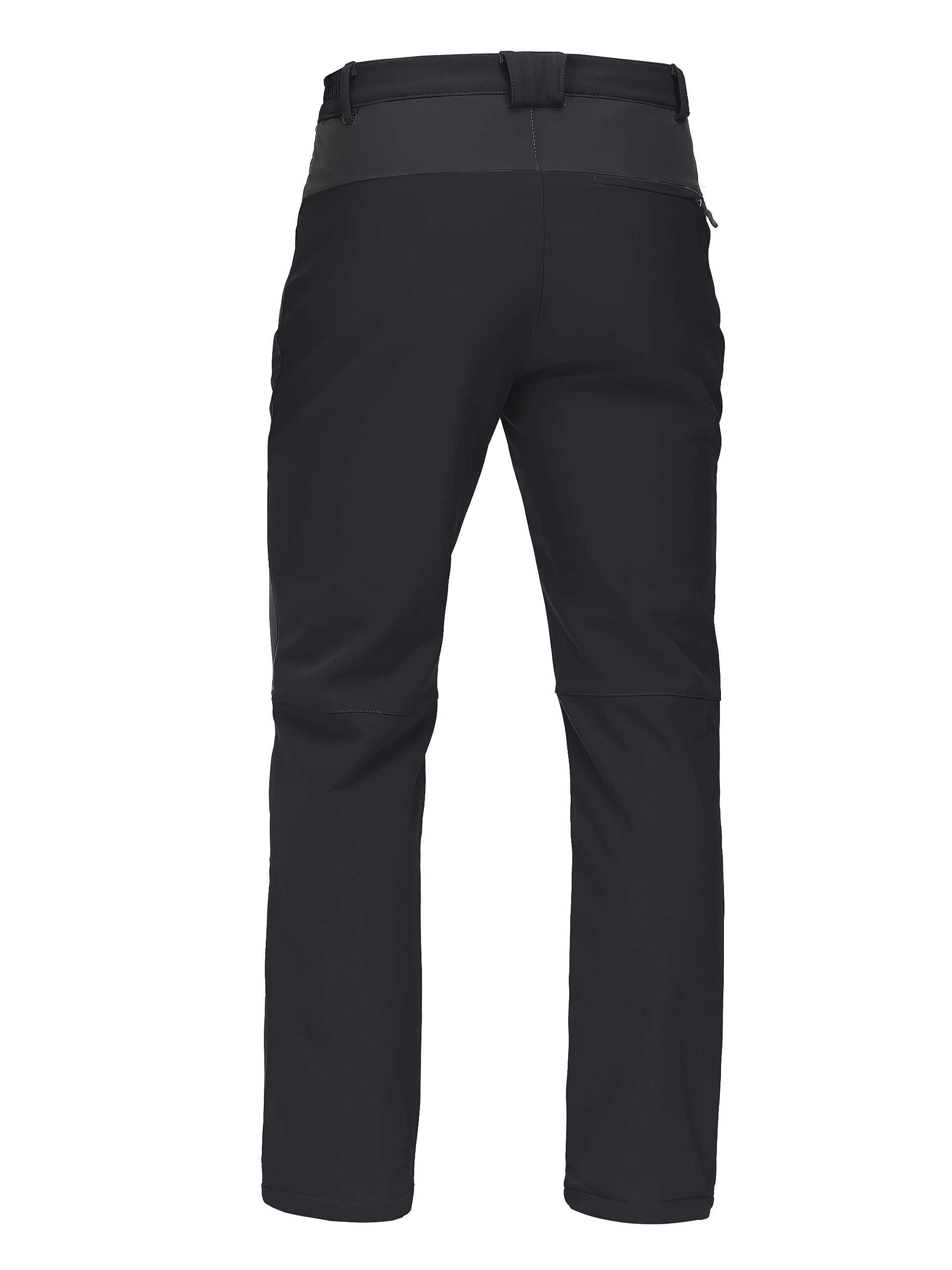 TACVASEN Hiking Snow Pants Men Waterproof Insulated Fleece Lined Windproof Winter Ski Pants for Cold Weather Black